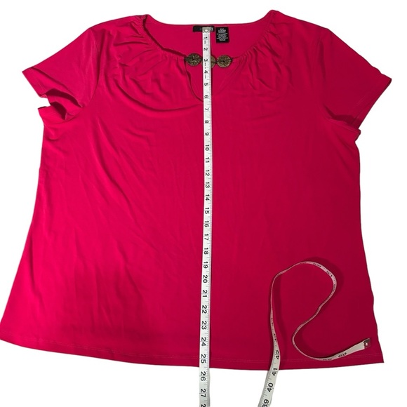 NWT East 5th Short Sleeve Pink Blouse Women's Size 2X - Picture 10 of 11